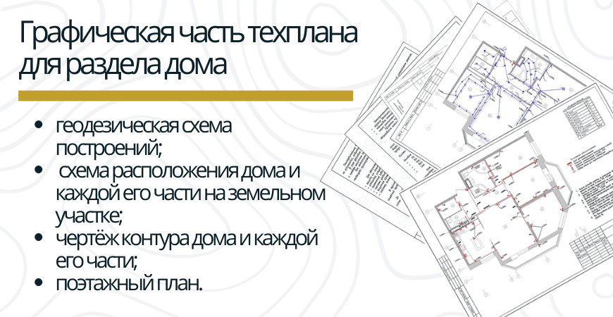 Графическая часть техплана Графическая часть техплана для раздела дома в Пушкино