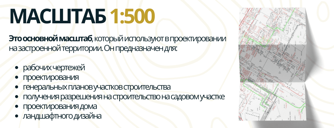Масштаб топосъемки 1:500 в Пушкино